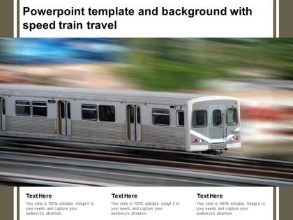 Powerpoint template and background with speed train travel