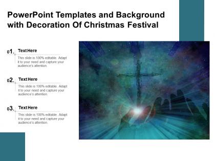 Powerpoint templates and background with decoration of christmas festival