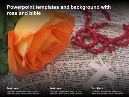 Powerpoint templates and background with rose and bible