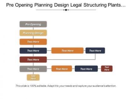 Pre opening planning design legal structuring plants location