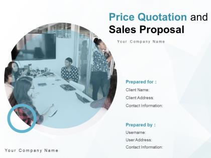 Price quotation and sales proposal powerpoint presentation slides