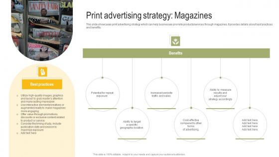 Print Advertising Strategy Magazines Power Your Business Promotion Strategy SS V