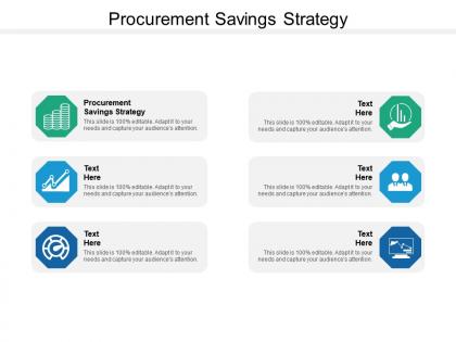 Procurement savings strategy ppt powerpoint presentation file information cpb