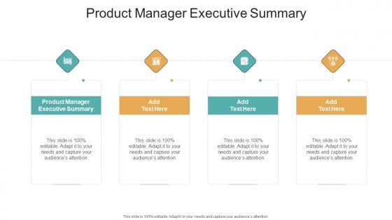 Product Manager Executive Summary In Powerpoint And Google Slides Cpb