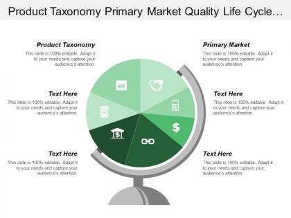 Product taxonomy primary market quality life cycle tools