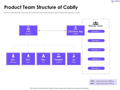 Product team structure of cabify investor funding elevator