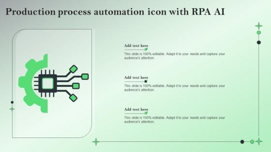 Production Process Automation Icon With RPA AI