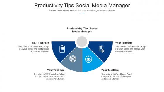 Productivity tips social media manager ppt powerpoint presentation portfolio themes cpb