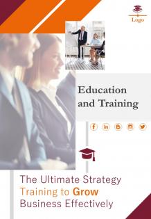 Professional development and training school four page brochure template