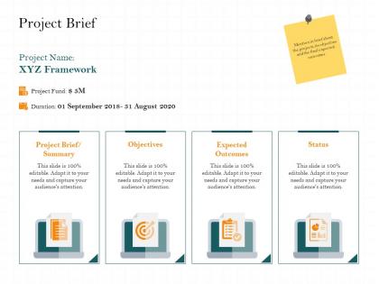 Project brief duration m2488 ppt powerpoint presentation professional gridlines