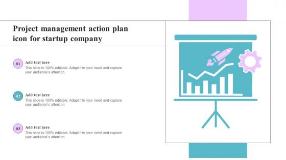 Project Management Action Plan Icon For Startup Company