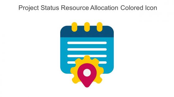 Project Status Resource Allocation Colored Icon In Powerpoint Pptx Png And Editable Eps Format