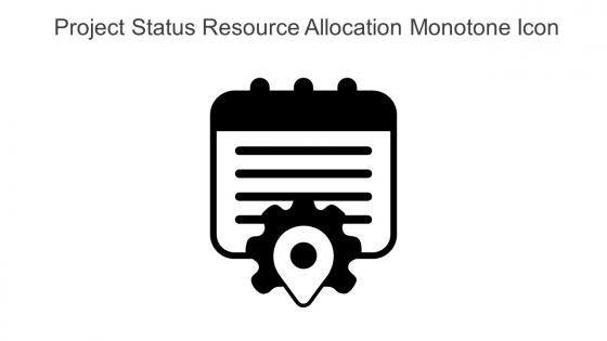 Project Status Resource Allocation Monotone Icon In Powerpoint Pptx Png And Editable Eps Format