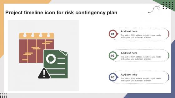 Project Timeline Icon For Risk Contingency Plan