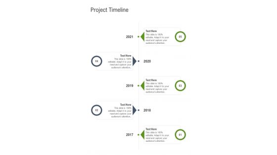 Project Timeline Logistics Service Proposal Template One Pager Sample Example Document