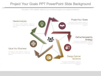 Project your goals ppt powerpoint slide background