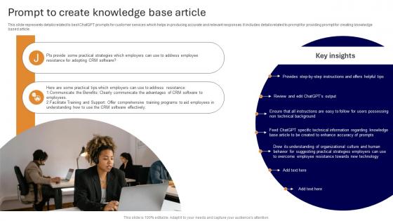 Prompt To Create Knowledge Base Article Applications Of ChatGPT In Customer ChatGPT SS V