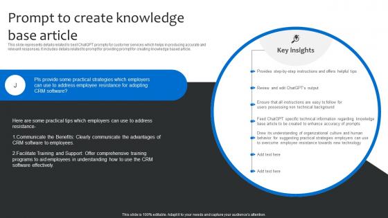 Prompt To Create Knowledge Base Article Strategies For Using ChatGPT SS V