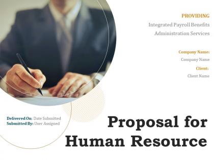 Proposal for human resource powerpoint presentation slides