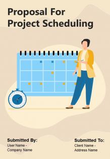 Proposal For Project Scheduling Report Sample Example Document