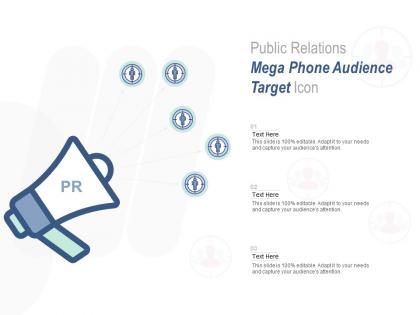 Public relations mega phone audience target icon