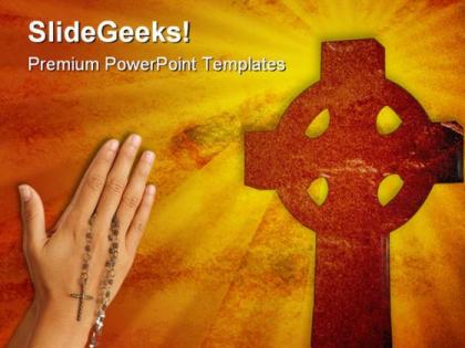 Christian cross religion powerpoint templates and powerpoint backgrounds 0211