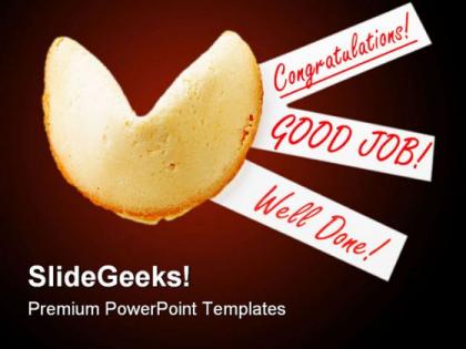 Congratulation cookies business powerpoint backgrounds and templates 1210