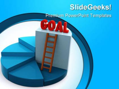 Reach goal business powerpoint background and template 1210