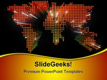 World map global powerpoint templates and powerpoint backgrounds 0611