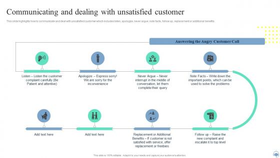 Q913 Communicating And Dealing With Unsatisfied Customer Call Center Improvement Strategies