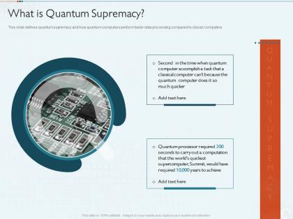 Quantum computing it what is quantum supremacy ppt powerpoint presentation ideas demonstration