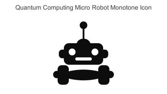 Quantum Computing Micro Robot Monotone Icon In Powerpoint Pptx Png And Editable Eps Format