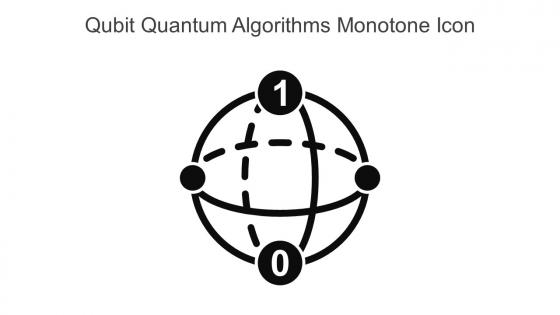 Qubit Quantum Algorithms Monotone Icon In Powerpoint Pptx Png And Editable Eps Format