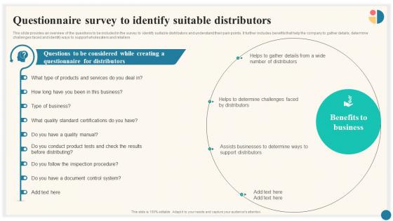 Questionnaire Identify Suitable Distributors Trade Marketing Plan To Increase Market Share Strategy SS