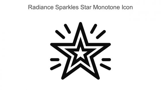 Radiance Sparkles Star Monotone Icon In Powerpoint Pptx Png And Editable Eps Format