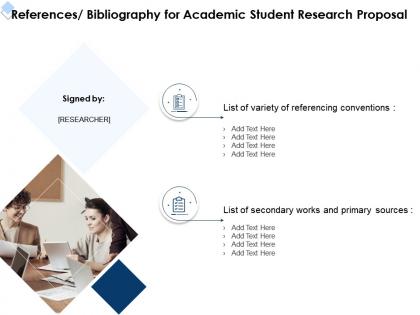 References bibliography for academic student research proposal ppt powerpoint gridlines