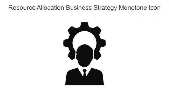 Resource Allocation Business Strategy Monotone Icon In Powerpoint Pptx Png And Editable Eps Format