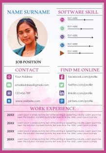 Resume design powerpoint template for business professionals