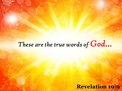 Revelation 19 9 these are the true words powerpoint church sermon