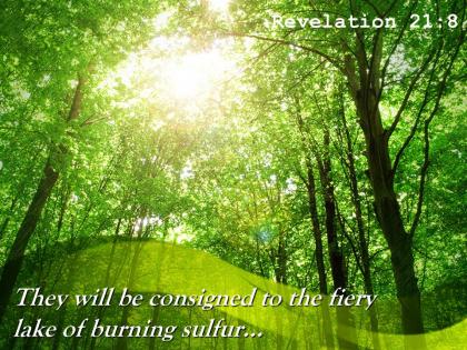 Revelation 21 8 the fiery lake of burning sulfur powerpoint church sermon