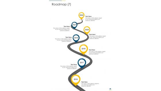 Roadmap Architectural Design Services Proposal One Pager Sample Example Document