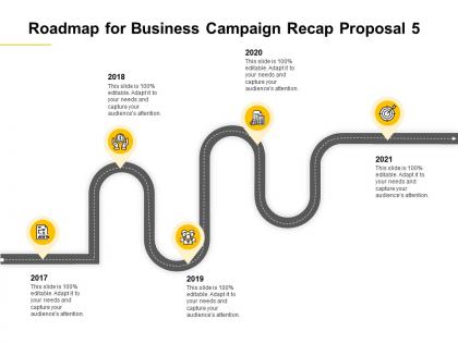 Roadmap for business campaign recap proposal 2017 to 2021 ppt powerpoint presentation tips