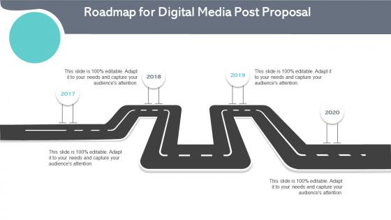 Roadmap for digital media post proposal ppt styles images