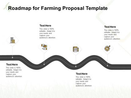 Roadmap for farming proposal template ppt powerpoint presentation ideas