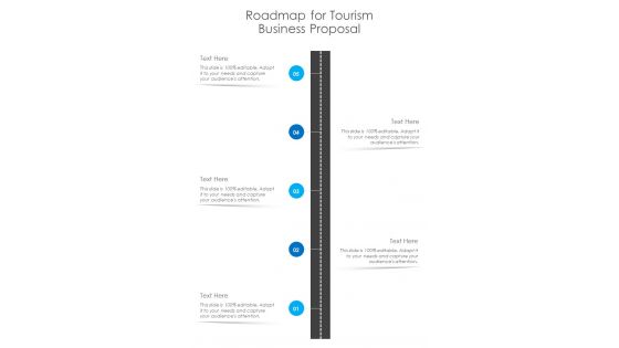 Roadmap For Tourism Business Proposal One Pager Sample Example Document