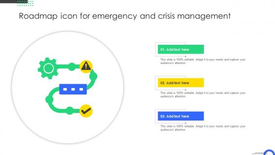 Roadmap Icon For Emergency And Crisis Management