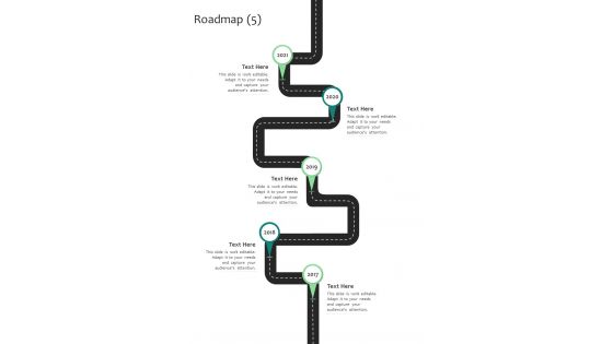 Roadmap Solar Rooftop Project Proposal One Pager Sample Example Document