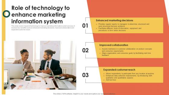 Role Of Technology To Enhance Marketing Marketing Information Better Customer Service MKT SS V