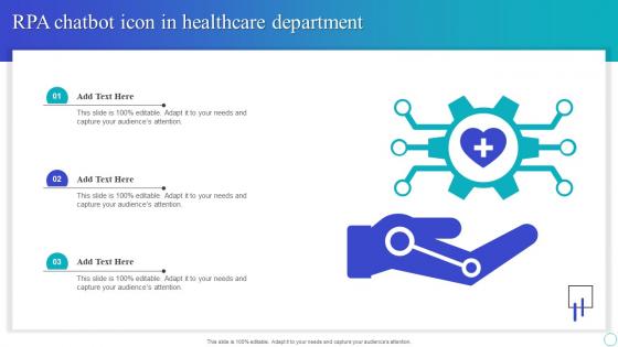 RPA Chatbot Icon In Healthcare Department