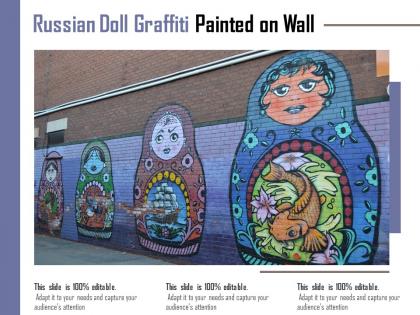 Russian doll graffiti painted on wall